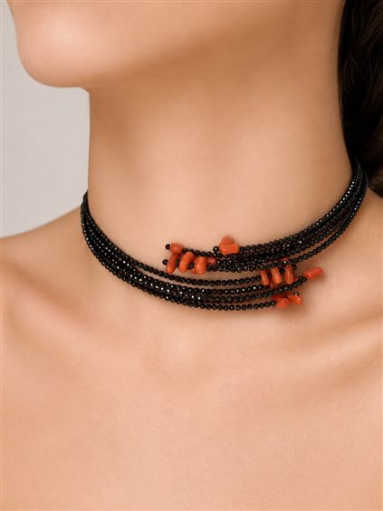 Halskette Rajola Dame in Halbedelsteine Corallo 54-497-5 - 54-497-5